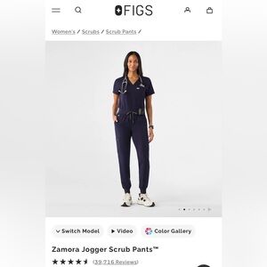 Women's Navy Figs jogger scrubs